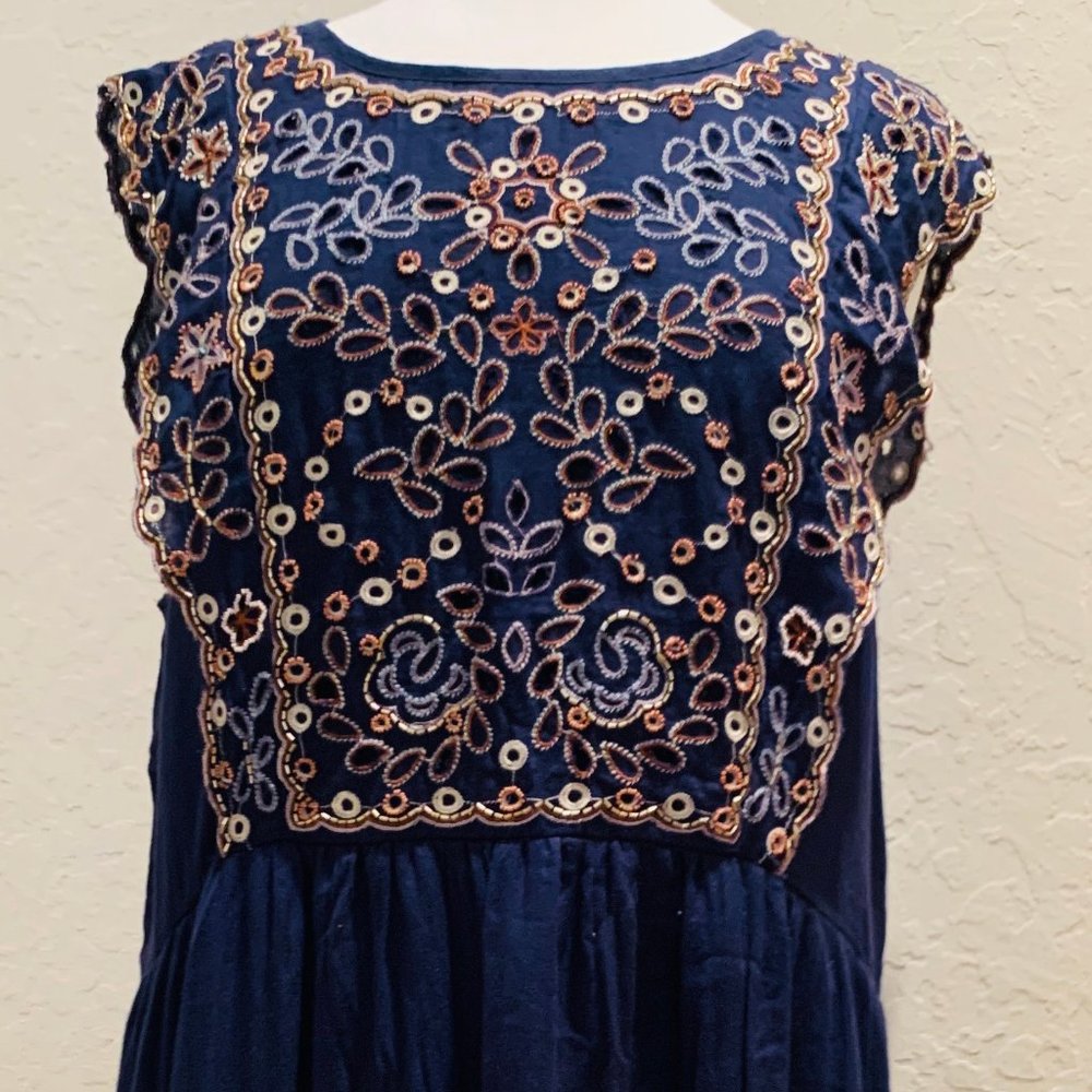 Vanessa Virginia (Anthropologie) Navy dress XL